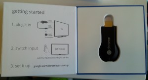 Chromecast Box open