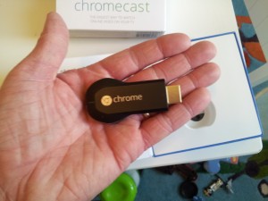 Chromecast in hand