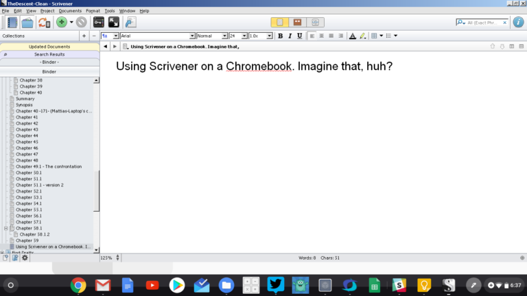 scrivener for chromebook