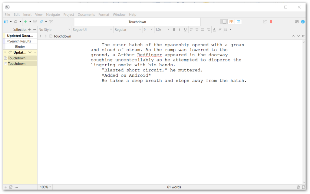 android scrivener