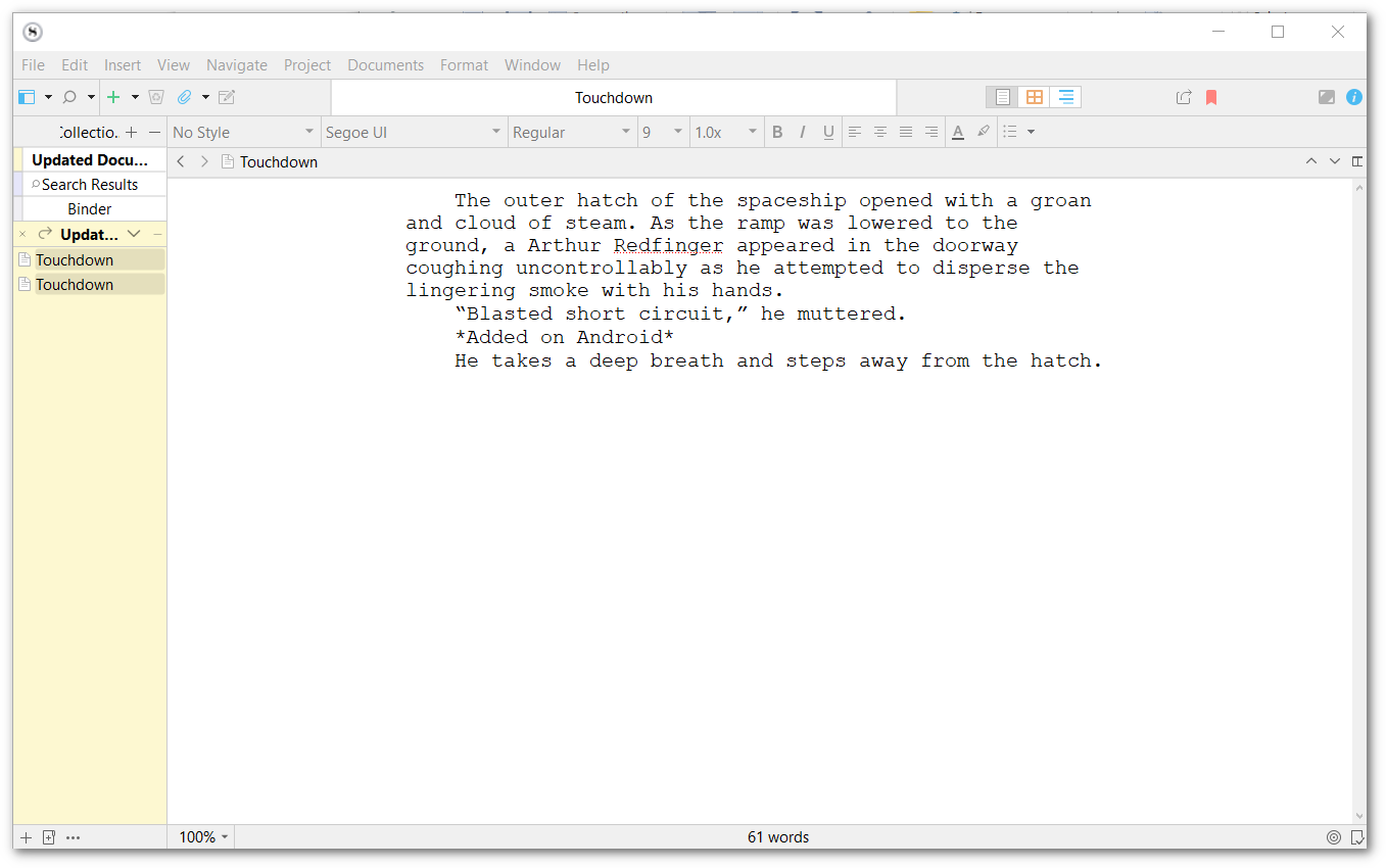 scrivener and simplenote android